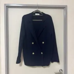 SLOBE IENA ニットジャケット　ネイビー