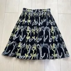 00s miu miu ミュウミュウ 総柄 ギャザースカート 38