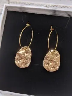 Lithography　メタルフープピアス