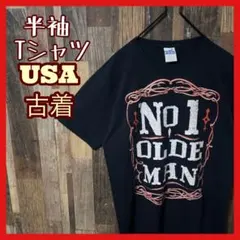 メンズ ブラック M ストリート 大判プリント USA古着 半袖 Tシャツ