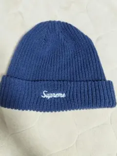 Supreme ネイビー ニット帽 23FW