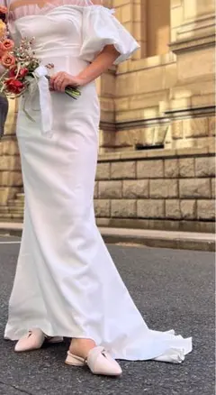 オフショルダーウェディングドレス