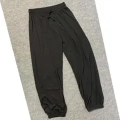 新品 ジョガーパンツ ストレッチ ウエストゴム ブラック