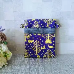 ねこの森柄　ナースポーチ　オーガナイザー　移動ポケット　仕分けポーチ