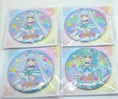 わんだふるぷりきゅあ　キュアニャミー　キュアリリアン　キラキラ缶バッジ　4点