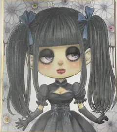 手描きイラスト オリジナル 色紙 女の子 コピックイラスト