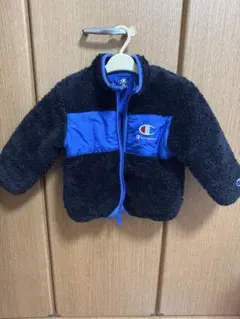 Champion フリースジャケット 黒/青