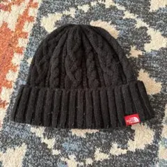 The North Face 黒 ニット帽 ケーブル編み