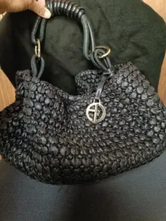 GIORGIO ARMANI ハンドバッグ サテン ブラウン イタリア製 - メルカリ