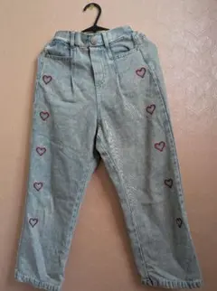 ♥ハート刺繍のライトブルーパンツ♥