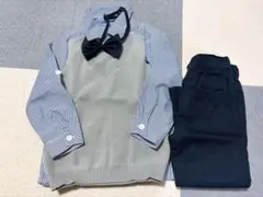フォーマルセット グレー Vネック シャツ