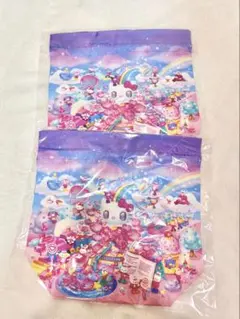 新品 未開封 サンリオ 原宿店限定 ノベルティ 巾着X2