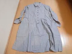 サニークラウズシャトルノーツ　チェックロングワンピース 3Lグレー新品チュニック