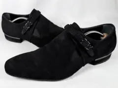 【正規品】極美品 ルイヴィトン LVロゴ ベルト スエード ビジネスシューズ 9
