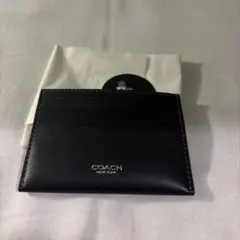 【新品】COACH カードケース 黒 コーチ 名刺入れ 定期入れ