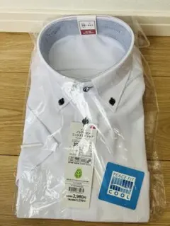 【新品未使用品 タグ付き】 マジ楽 ノンアイロン ニット ドレスシャツ 半袖 M