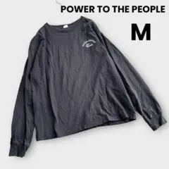 POWER TO THE PEOPLE ロンT チャコールグレー　M カットソー