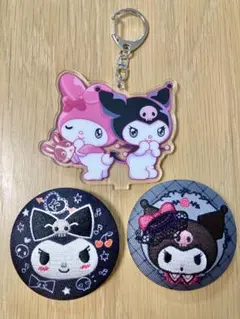 クロミ　刺繍缶バッジ　宇佐美　マイメロ