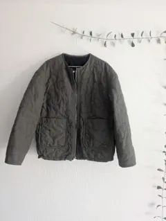B.C STOCK リバーシブルキルティングジャケット オリーブグリーン