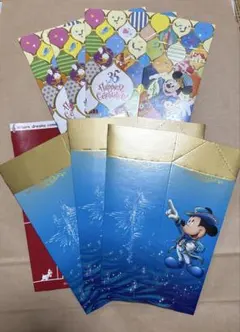 ディズニーポップコーン 紙箱 15周年 35周年 미사용 レギュラーボックス