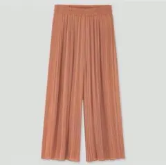 【未使用】UNIQLO　シフォンプリーツスカートパンツ　ブラウン　XL