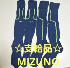 ♡MIZUNO♡ミズノ ネイビーソックス 蛍光グリーンライン２７cm