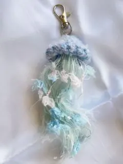 [ハンドメイド] 新作 クラゲキーホルダー マーメイド