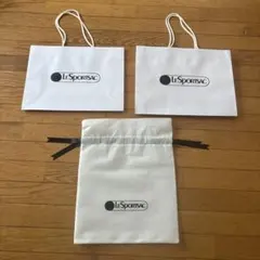【ほぼ未使用】レスポートサック　ショップ袋 巾着袋　ホワイト レスポ