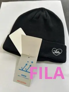 FILA ブラック ニット帽