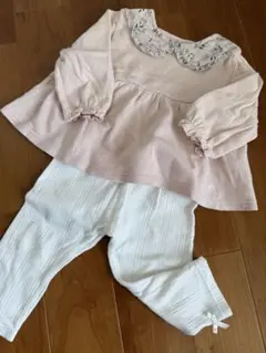 bebe セットアップ　ピンク　花柄