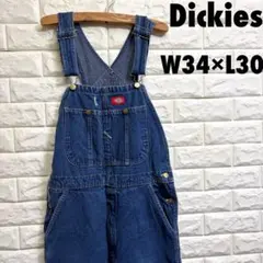 Dickies デニムオーバーオール　サロペット　W34L30のサムネイル