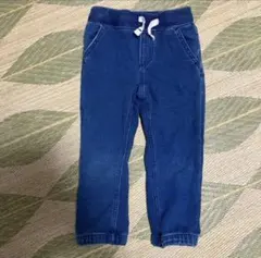 ダークブルー 長ズボン ジーンズ　ウエストゴム　100cm