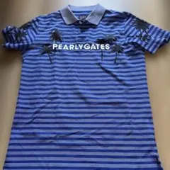 PEARLY GATES ストライプ ゴルフシャツ サイズ5　日本製 PEARLY GATES (パーリーゲイツ) ゴルフウェア(トップス) メンズ SIZE M