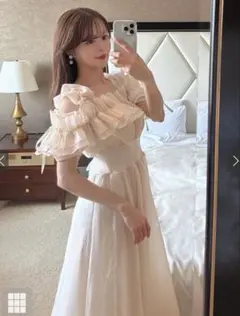 フリルオフショルコルセットワンピース[mb1584]