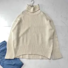 専用GALERIE VIE ウール100% タートルニット アイボリー M