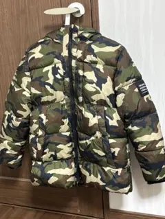 ZARA 迷彩柄 フード付きダウンコート 140cm