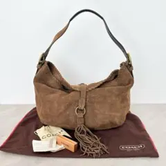 Coach Tassel Suede Hobo Shoulder Bag