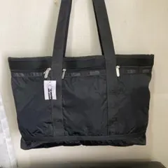 LeSportsacトートバッグ 黒 ブラック 美品　大容量　ポーチ付き