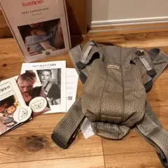 【極美品】BABYBJÖRNベビーキャリアミニAiry3Dメッシュグレーベージュのサムネイル