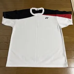 YONEX ゲームシャツ ユニフォーム バドミントン ホワイト ロゴ L
