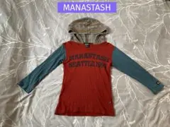 MANASTASH フード付き長袖Tシャツ HEMP 麻
