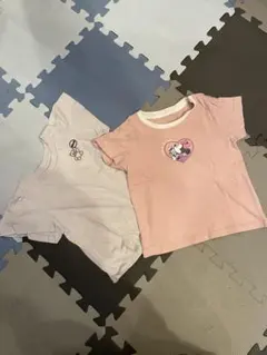 プティマイン　ミニーマウスTシャツセット（ピンク・白）　UNIQLO