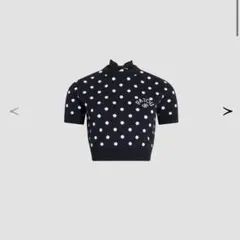 エコフレンドリーコットン混紡 水玉 クロップドTシャツ　Sのサムネイル