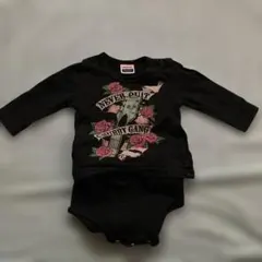CHUBBYGANG 黒ロンパース 70cm