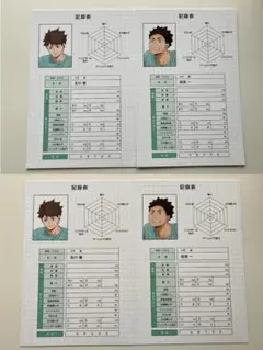 ハイキュー!! アニメイト 体力測定フェア 特典 ポストカード 及川 岩泉 4枚