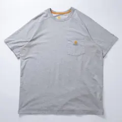 Carhartt　カーハート　無地Tシャツ　ポケT グレー　ラグラン　綿ポリのサムネイル