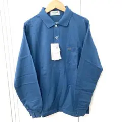 新品 Crocodile クロコダイル 長袖ポロシャツ ブルー Mサイズ ♤のサムネイル