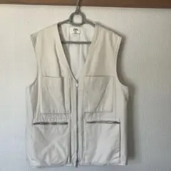 ZARA ザラ マルチポケット ジップベスト ホワイト Ｌ
