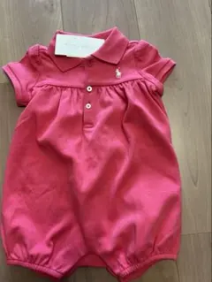 値下 新品 タグ付 ラルフローレン ピンク 75 ロンパース 半袖 9M