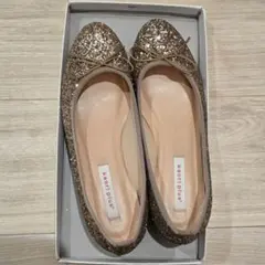 kaori plus グリッター ゴールドパンプス 23.5cm